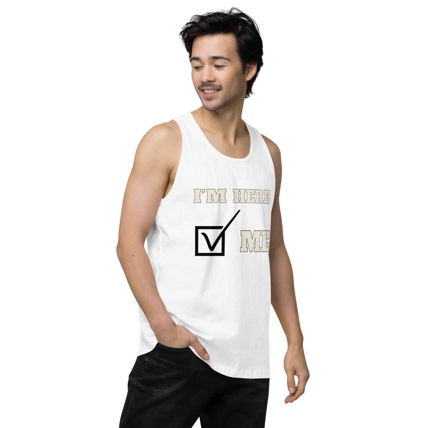 I'm here- Men's Tank