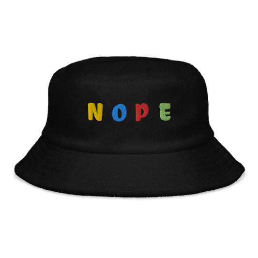 Nope- Terry Cloth Bucket Hat