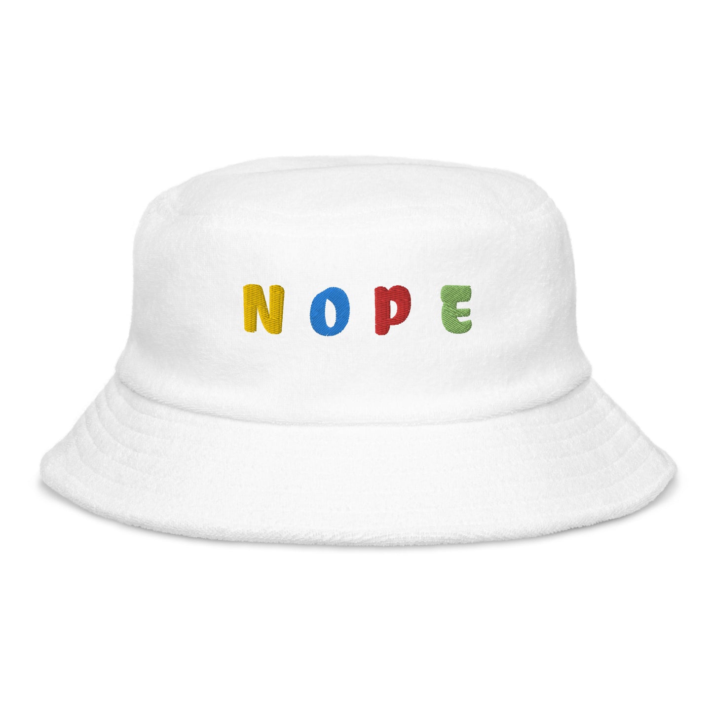 Nope- Terry Cloth Bucket Hat