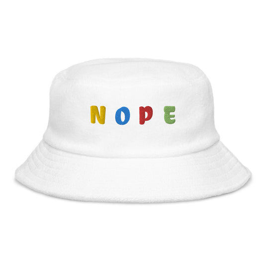 Nope- Terry Cloth Bucket Hat