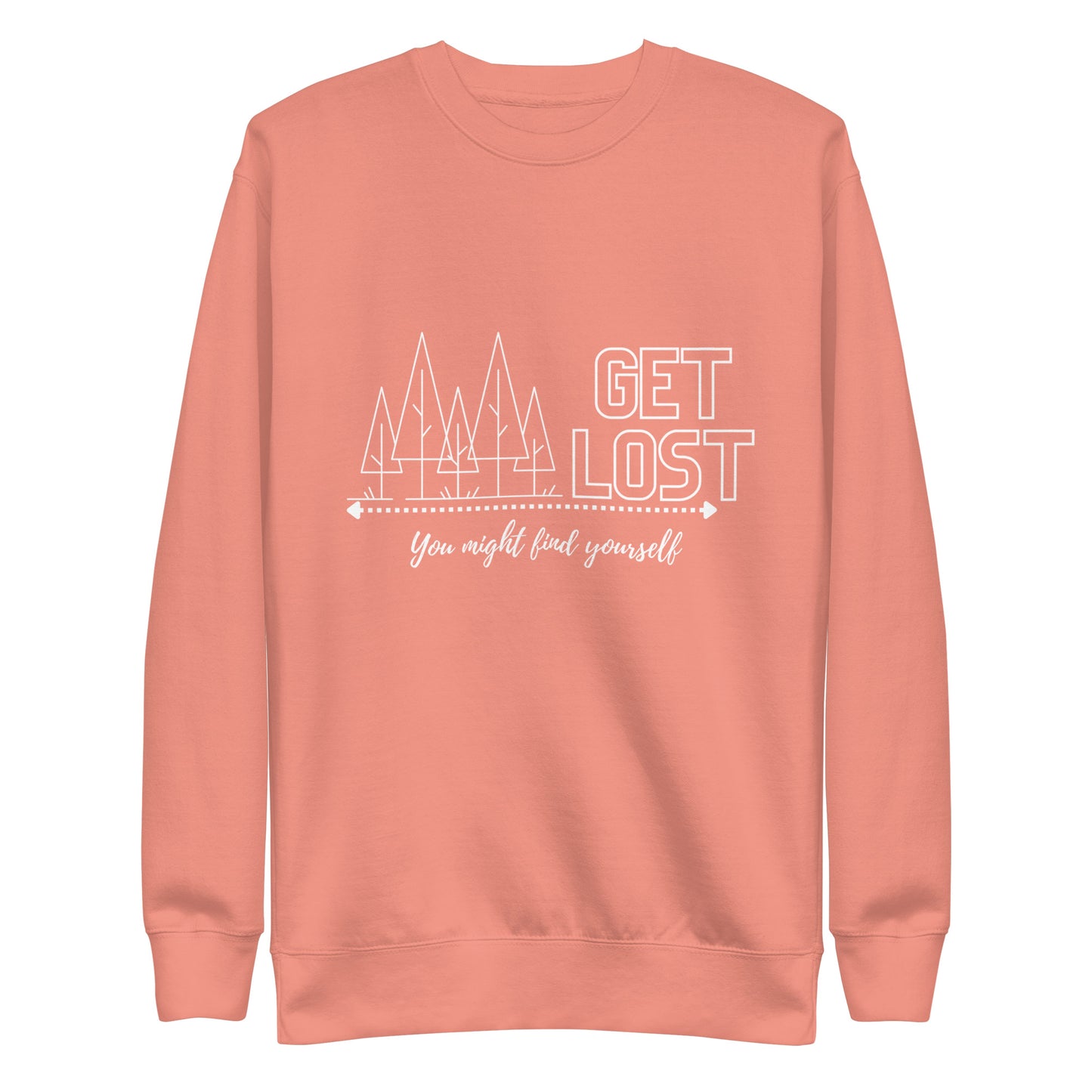 Get Lost White print- Unisex Sweatshirt