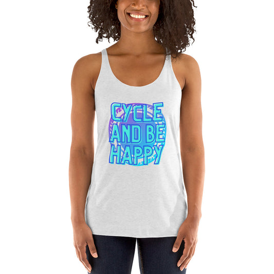 Cycle and Be Happy- Women's Racerback Tank